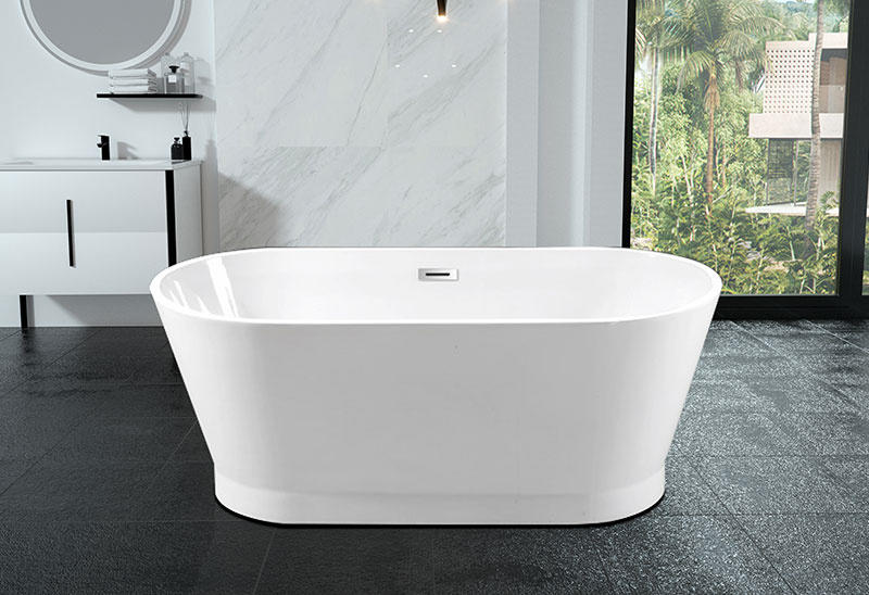 63 inch Acrylic Freestanding Soaking Bathtub