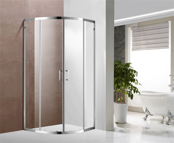 A1311 5/6mm Glass Sliding Shower Enclosure With Stainless Steel Profile