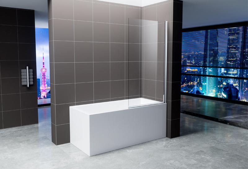 A442  6/8mm Bathtub Pivot Glass Screen