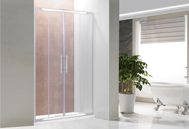 1741-2 Two Sliding Door Shower Enclosure Straight Shower Screen