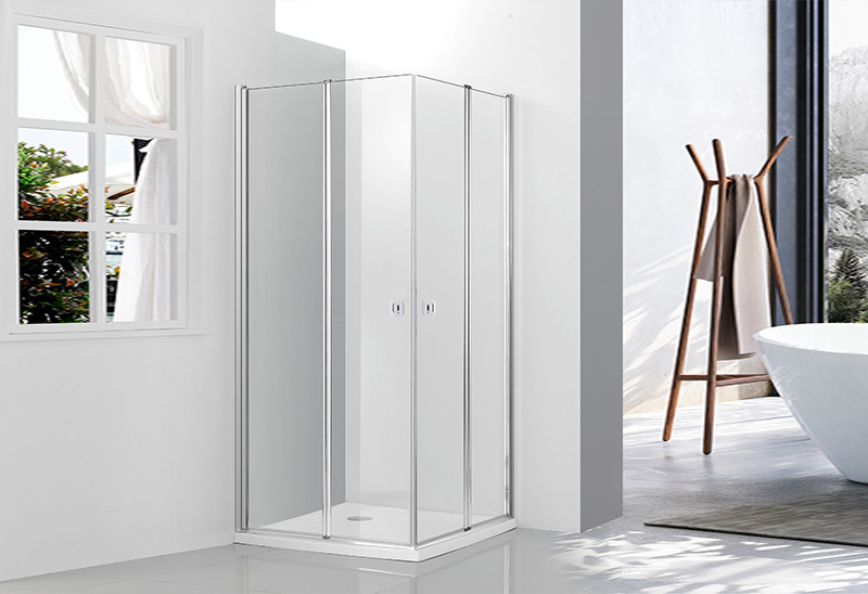 522-9 5/6mm Glass 2 Doors Pivot Square Shower Enclosures