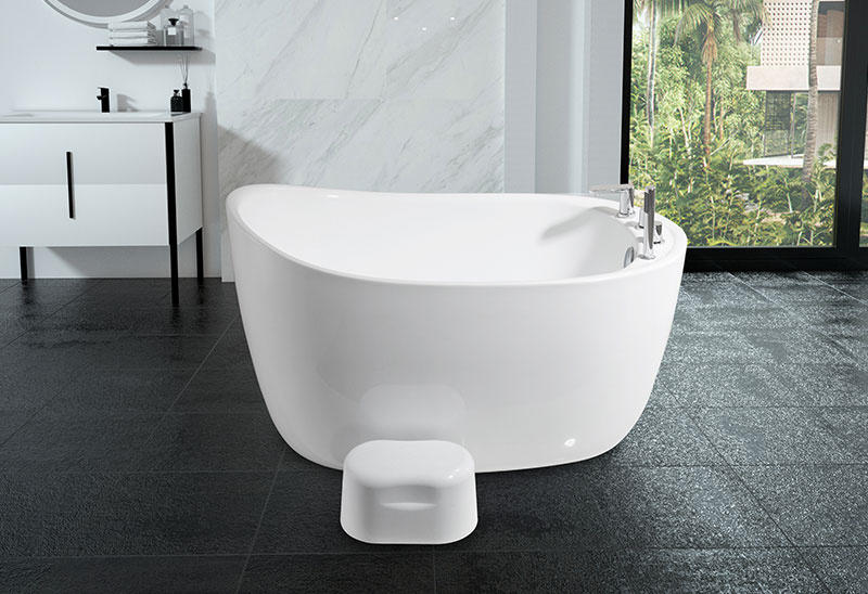 52 Inch Small Sized Bathroom Freestanding Soaking Tub
