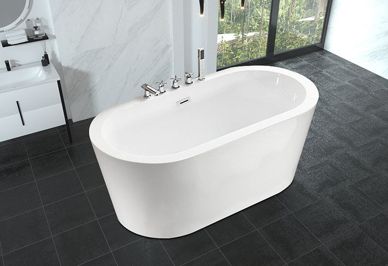 53 59 inch Small Bathroom Bathtub Freestanding