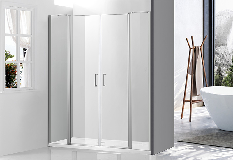 542-10 5/6mm Glass 2 Doors Open Bathroom Straight Shower Screen