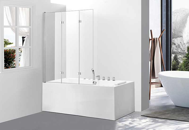 542-7 5/6mm Shower Glass Screen On Bath Tub