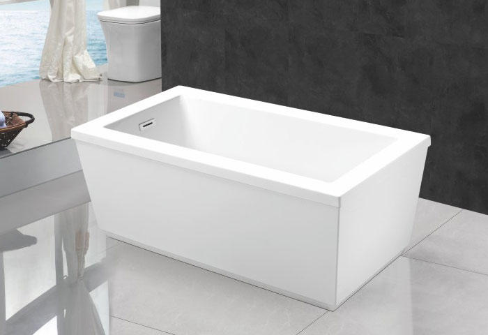 59 66 inch Rectangular Acrylic Freestanding Bathtub