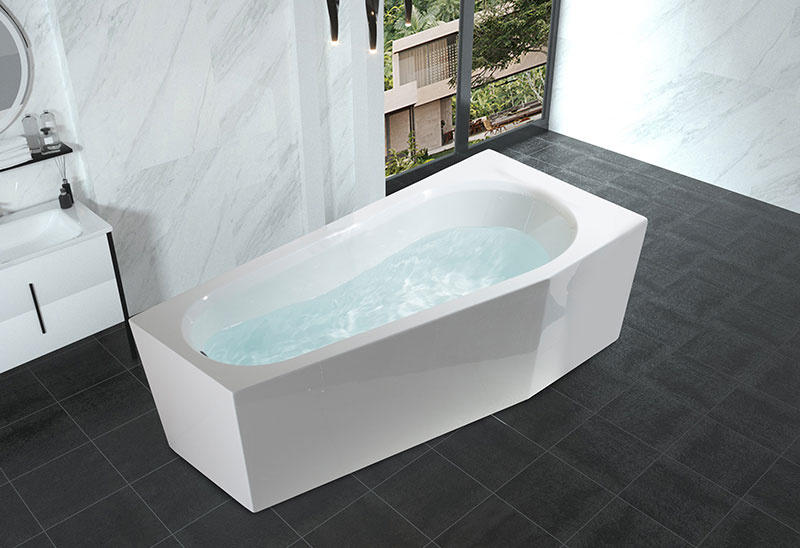 59 67 inch Cornner Soaking Bathtub Freestanding