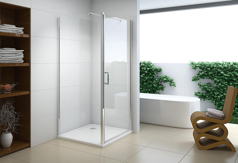 622-7 5/6mm Pivot Open Square Shower Room Enclosure