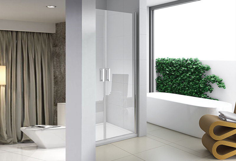 642-4 5/6mm Pivot Open 2 Doors Shower room Glass Shower Screen
