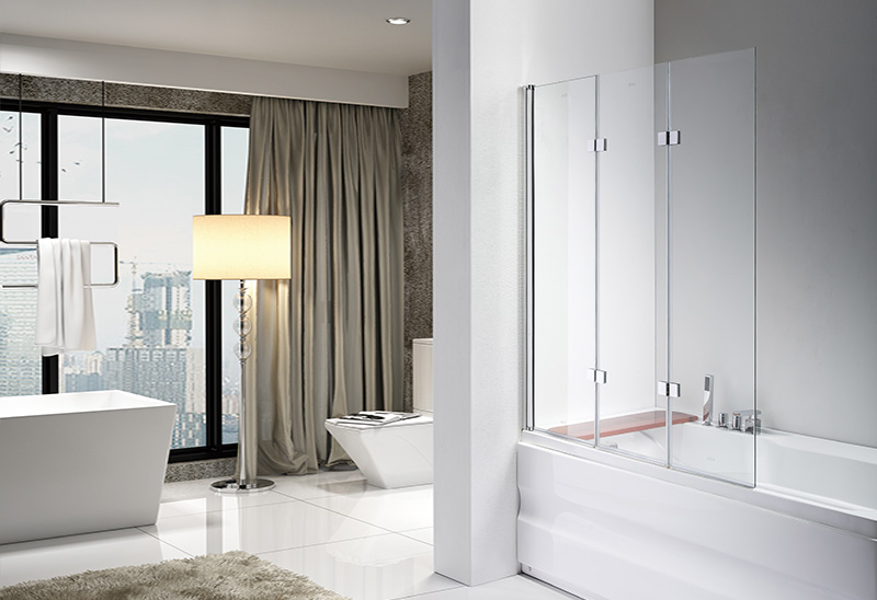 642-7 5/6mm Glass Hinge Style Bath Screens