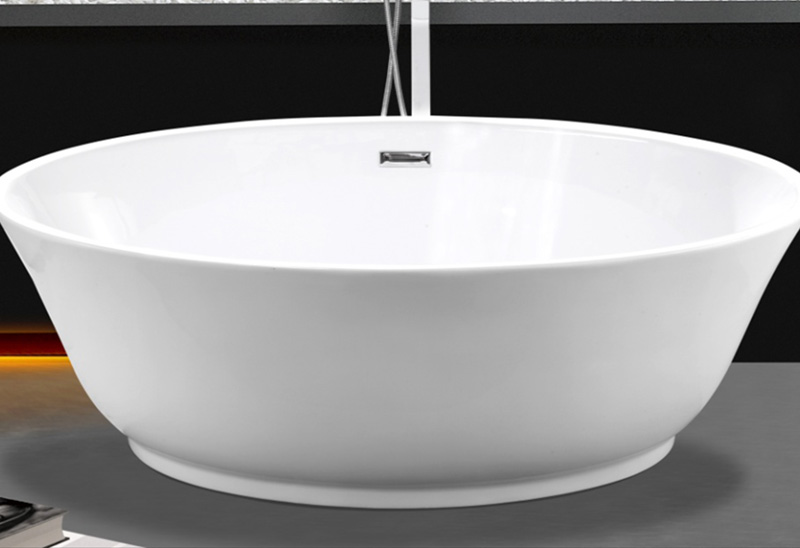 67 Inch Acrylic Round Freestanding Bathtub For Adult