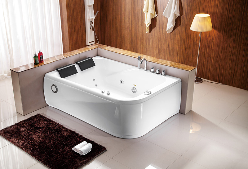 A041 170cm Two Person Whirlpool Massage Bathtub