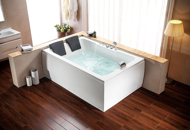 A051 180cm Two Person Massage Bathtub Jacuzzi Function