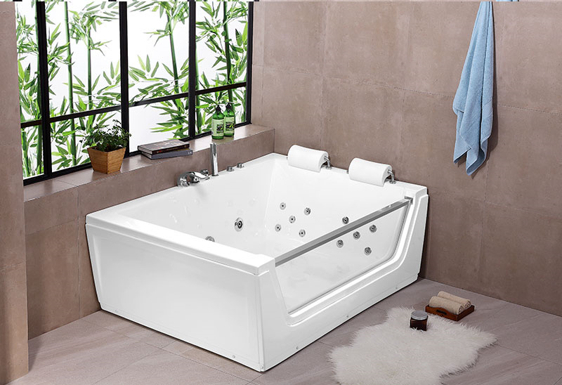 A056 170cm Two Person Whirlpool Massage Bathtub