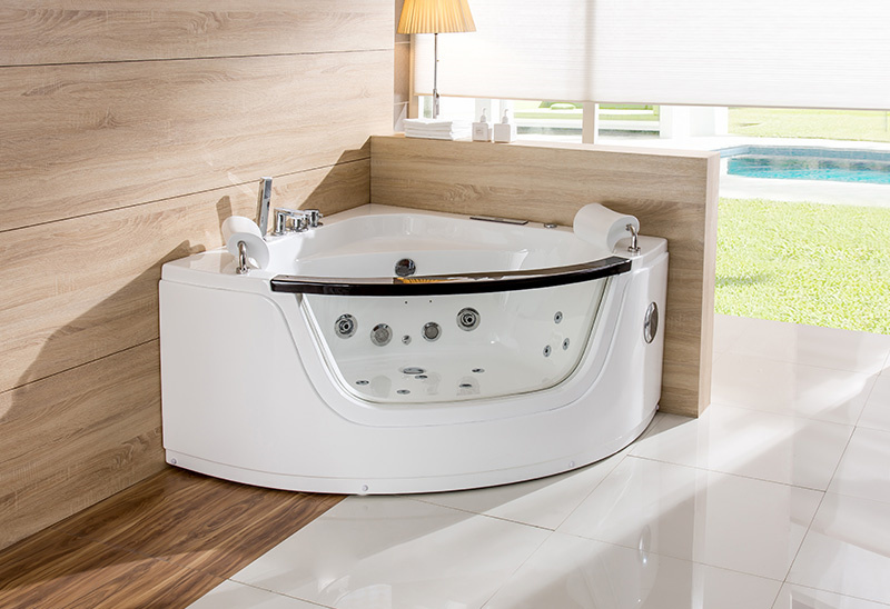 A057B 120cm Small Jacuzzi Corner Bathtub Whirlpool