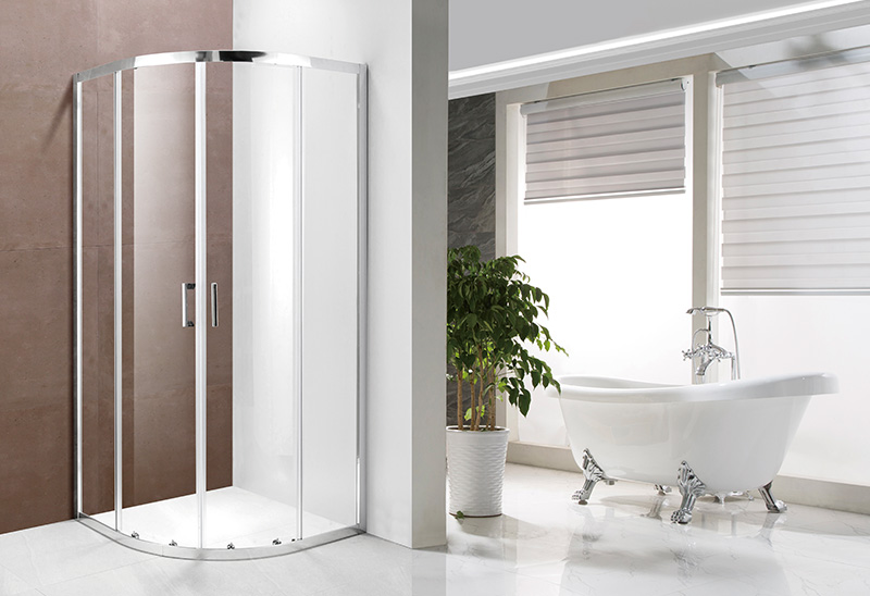 A1221 4/5/6mm Glass Door Sliding Shower Enclosure Square