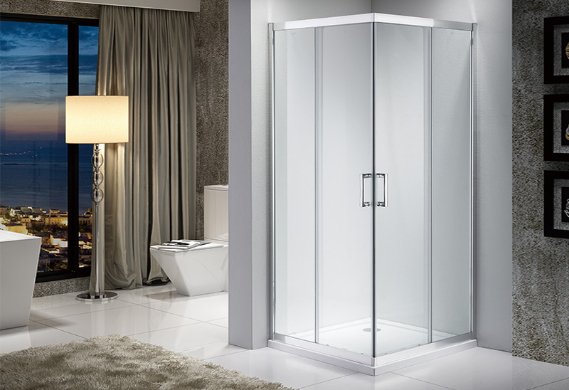 A1521 5/6/8mm Glass Sliding Door Quick Installation Square Shower Enclosures