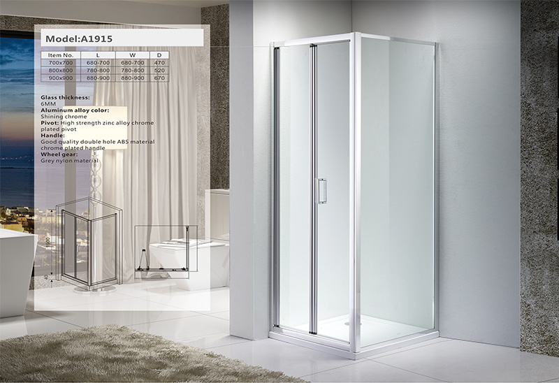 A1815 6mm Rectangular Enclosure Sliding Shower Box