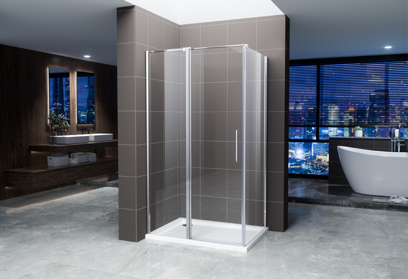 A422-3 6/8mm Rectangle Pivot Shower Enclosure