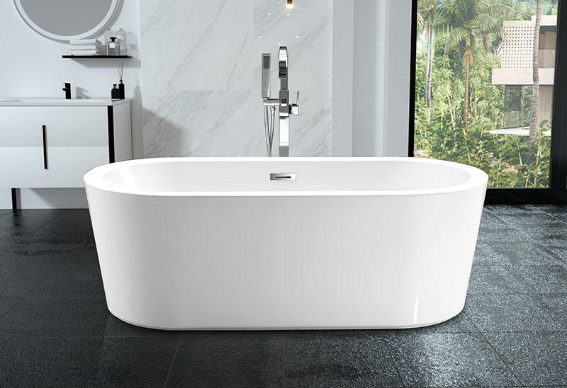 59 67 Inch Acrylic Freestanding Bathtub Round