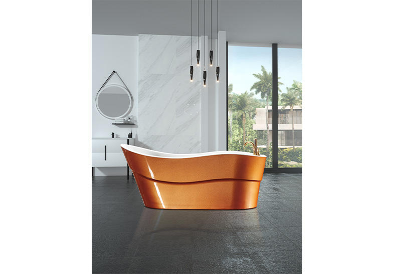 67 inch Gold Plastic Freestanding Bath tubs