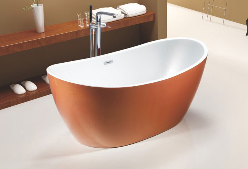 59 63 67 Pearl Acrylic Luxury Gold Freestading Bathtub