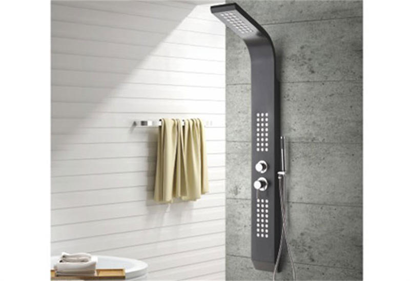 MV-L692 Black Aluminum Alloy Shower Panel