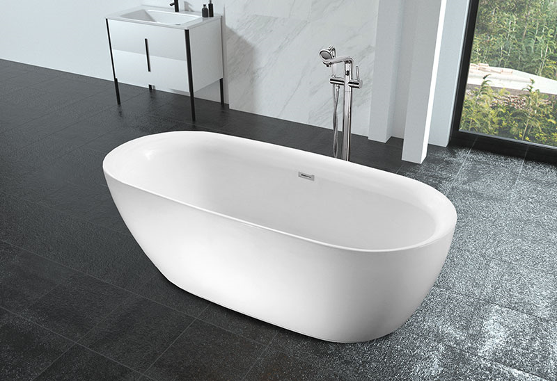 MV026D 60/65/71 inch Oval Shaped Soaking Freestanding Bathtub