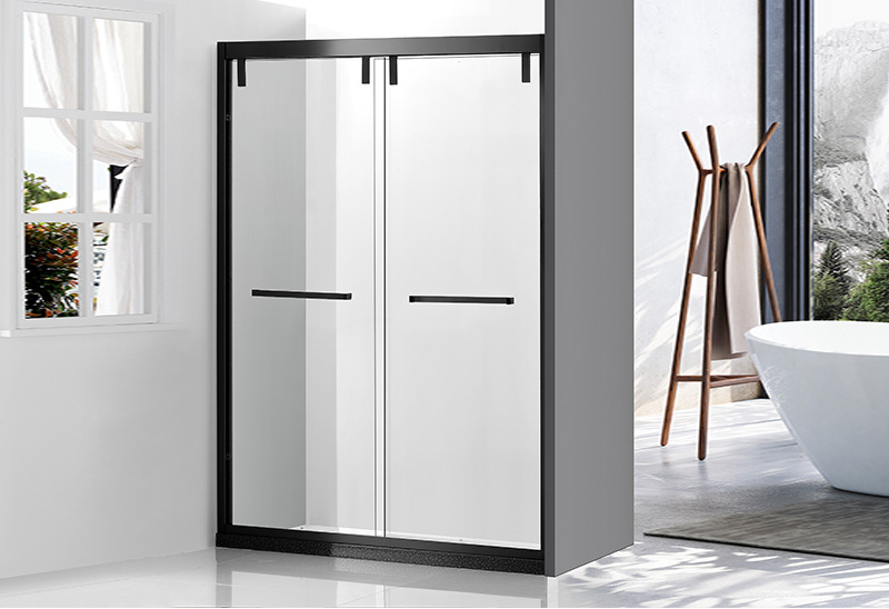 A9143 6/8mm Glass Black Shower Glass Door Enclosure