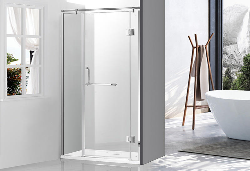 A2443 8/10mm Glass Shower Door With Stainless Steel Frame