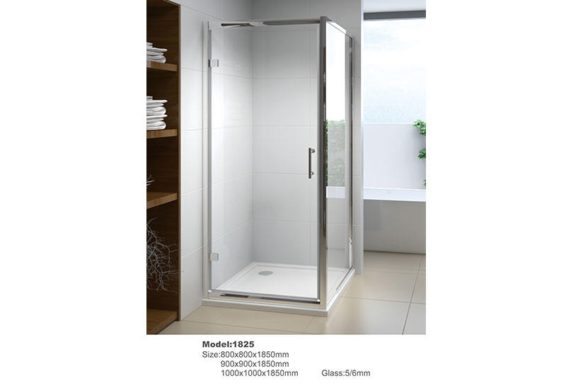 What are the precautions for cleaning the glass shower room?