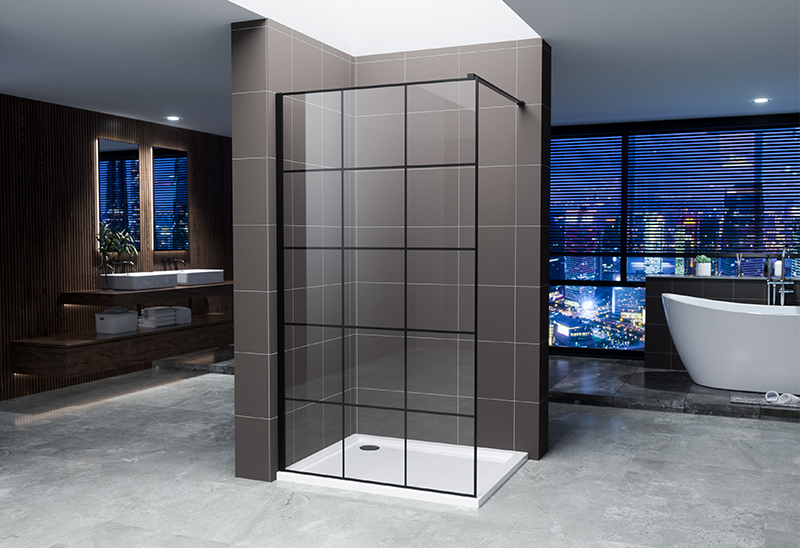 What is the installation method of the waterproof strip in the shower room?