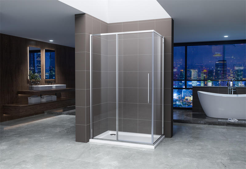 A2515 CHROMED 5/6mm Rectangle Glass Shower Enclosure