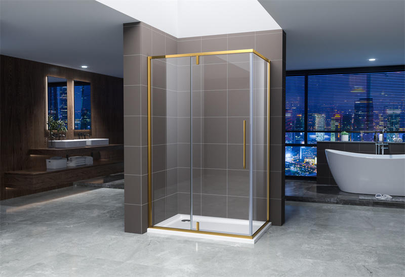 A2517 GOLDEN 5/6mm Rectangle Glass Shower Enclosure
