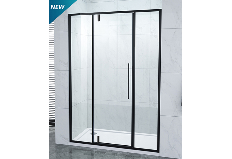 A2518 MATT BLACK 5/6mm Glass Shower Screen
