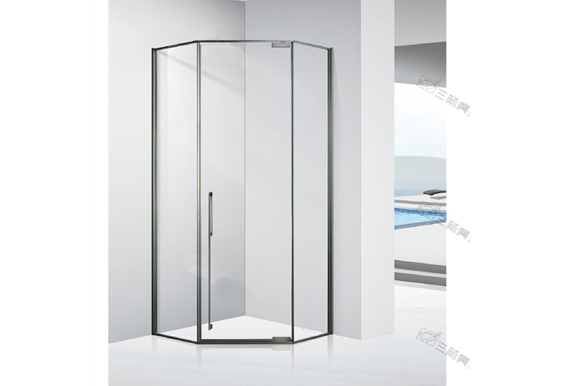 A2815 Matt Black 6/8mm Diamond shape Glass Shower Enclosure