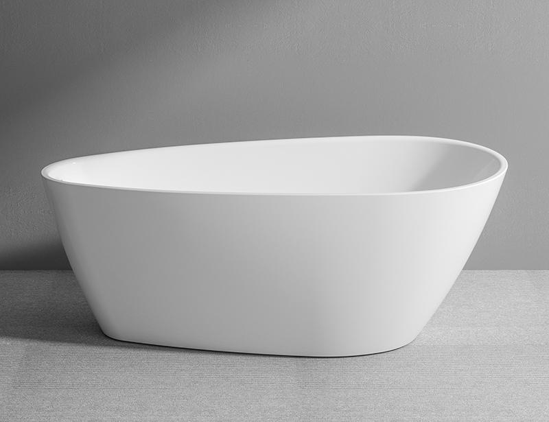 63 67 Inch oval acrylic stacking soaking freestanding bathtub