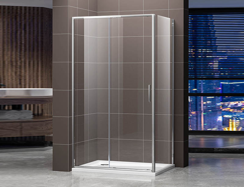 A2731 5/6mm Rectangle Chrome Shower Enclosure