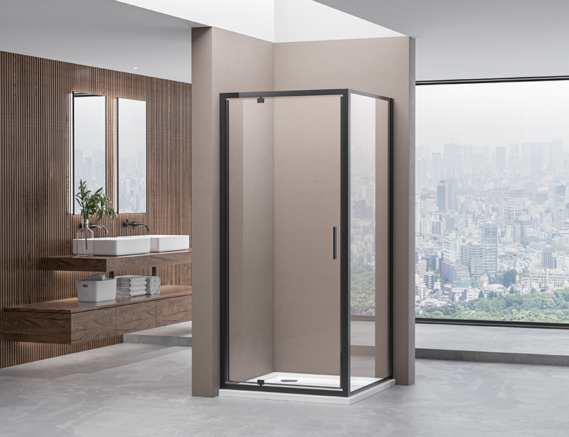 A3124  5/6/8mm Black Pivot Shower Enclosure